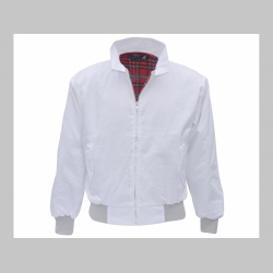 Harrington KNIGHTBRIDE bunda bez loga s podšívkou červené káro TARTAN "jar/jeseň farba: biela  materiál: 65%polyester 35%bavlna